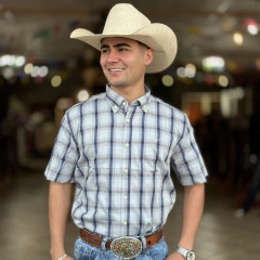 CAMISA MOIADEIROS MASC XADREZ MC CINZA - CMC2353