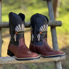Bota Texana Tex Team Cocar Frente Capuccino