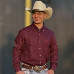 CAMISA THANKFIELD MASC ML VINHO - 11118