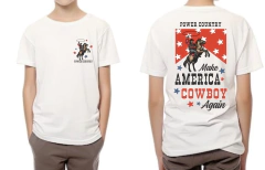 CAMISETA POWER COUNTRY INFANTIL - OFF WHITE