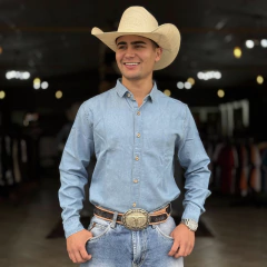 CAMISA JEANS SIBRA MASC SLIN - 4109S