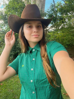 CAMISETE FEMININA COUNTRY WAY VERDE MANGA CURTA