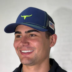 Boné Moiadeiros Azul Logo Verde Neon - BM2779 - comprar online