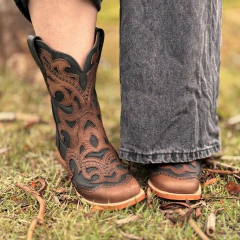Bota Texana Goyazes Fem Couro Preto - 193230-CC