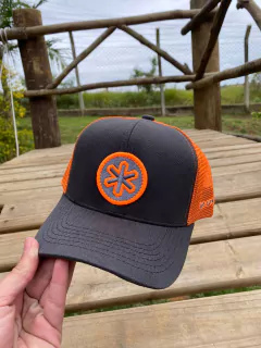 BONÉ TUFF BLACK TIGER PRETO COM LARANJA 7183