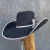 CHAPEU PRALANA FRONTIER 30x PRETO COM VIES BRANCO COM STRAS na internet