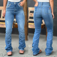 Calça Bill Way Feminina Flare Bordada - 007102 - comprar online