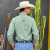 Camisa Austin Western Masc ML Slin Xadrez Verde / Salmão - Country Style | Loja Online de Moda Country Masculina e Feminina