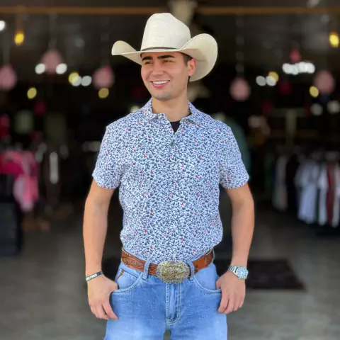 CAMISA MASC M\C SIBRA BRANCA FLORIDA - 018222