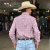 Camisa Uso Country Masculina Xadrez Rosa - comprar online