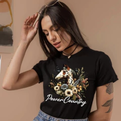 BLUSINHA POWER COUNTRY FLOWERS - PRETA