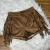 Shorts Unicorn com Franjas e Spikes Marrom - 9527 - comprar online