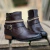 BOTA TEX TEAM FEM CANO CURTO BRILHO CAFÉ - 7010 - comprar online
