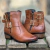 BOTA TEX TEAM FEM CANO CURTO FIVELAS CARAMELO - 7020