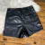 Shorts Unicorn Em Couro Pu Com Franjas e Strass Preto - 9505 na internet
