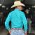 CAMISA AUSTIN WESTERN MASC SLIN LISA - AZUL - comprar online
