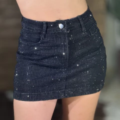 Saia Diamond Jeans Preta - TF25181 - comprar online