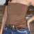Top Cropped Tex Team sem alças - Marrom na internet