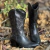 BOTA WESTERN TEX TEAM STONE METAL PRETO - 958019