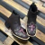 BOTINA TEX TEAM FEM CRUZ BORDADO PINK - CAFÉ