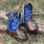 BOTA BABY TEX TEAM - CAFÉ/AZUL