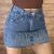 Saia Alizanda Feminina Jeans com Strass - comprar online