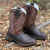 BOTA TEXANA TEX TEAM DHR JUMP CRAZY CAFÉ/FÓSSIL HAVANA - D434