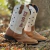 BOTA TEXANA TEX TEAM USA BRANCO - MOSTARDA