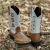 BOTA TEXANA TEX TEAM USA BRANCO - MOSTARDA na internet