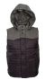 COLETE MASCULINO WRANGLER BICOLOR C/ CAPUZ - PRETO/CINZA - comprar online