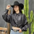 Camisa B&C Max Cropped Acetinada Texturizada Preta - 8942 - loja online