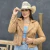 Jaqueta Cropped Unicorn em Suede Caramelo com Taxas Prata - 9529 - comprar online