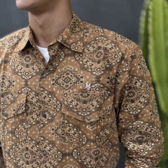 Camisa Minuty Ml Caramelo Floral - 2503