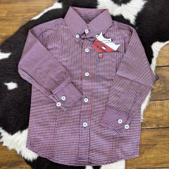 Camisa Os Vaqueiros Infantil ML Xadrez Azul / Vermelho / Amarelo - comprar online