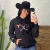 MOLETOM TEX TEAM FEM TXT EUA - PRETO