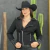 Jaqueta Cropped Unicorn em Suede Preta com Taxas Prata - 9529 na internet