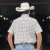 CAMISA SIBRA WESTEN XADREZ MASC M/C BEGE - 4308R - comprar online