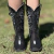BOTA TEXANA VIMAR FEM ARRAIA CRUZ PRETA - 13087 - loja online