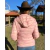 JAQUETA TUFF FEMININA ROSA LOGO ROXO na internet