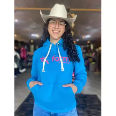 MOLETOM TEXAS FARM TURQUESA FUCSIA - MTF015
