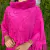 PONCHO FEMININO GOLA EM PELO - PINK - comprar online