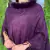 PONCHO FEMININO GOLA EM PELO - UVA - comprar online