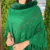 PONCHO FEMININO GOLA EM PELO - VERDE - comprar online