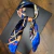 Lenço Gringa Acetinado - Azul - comprar online