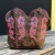 BOLSA FEM GARRUTI EM COURO COM BORDADO PINK - comprar online