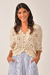 Blusa Flores Crochê Linho - comprar online