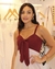 Vestido Bicolor Vinho na internet