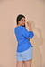 Blusa Flora Azul - loja online