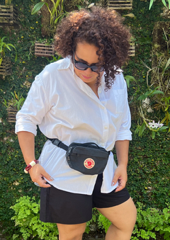 Camisa Manga Longa Oversized Tricoline Branca - MOMUÁ