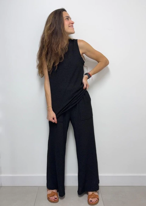 Conjunto de Tricot Preto - comprar online